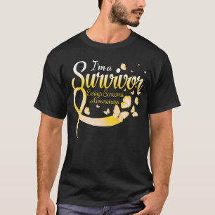 Ich bin ein Überlebender Ewings Sarcoma-Butterfly T-Shirt