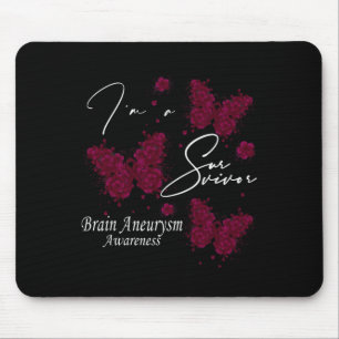 Ich bin ein Überlebender Hirnaneurysma-Bewusstsein Mousepad