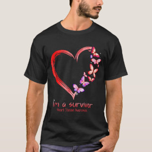 Ich bin ein Überlebender Monat der Herzkrankheiten T-Shirt