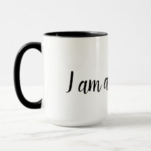 ICH BIN EIN ÜBERLEBENDER Typografie schwarz posit Tasse