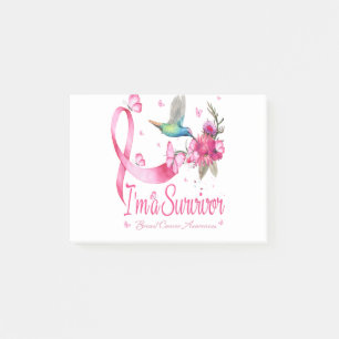 Ich bin ein Überlebender von Hummingbird Ribbon Br Post-it Klebezettel