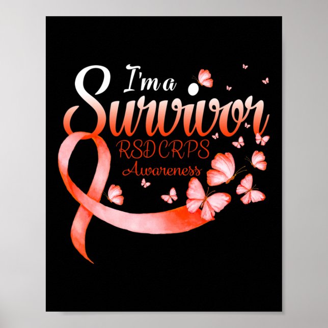 Ich bin ein Überlebender von Rsd Crps, der sich be Poster (Vorne)
