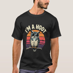 Ich bin ein Uhu lustiger Spruch Eule Vogel Retro V T-Shirt