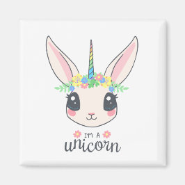 Ich bin ein Unicorn Bunny (Niedliche Kunst für Mäd Magnet
