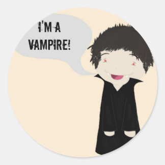 Ich bin ein Vampir! -Aufkleber Runder Aufkleber