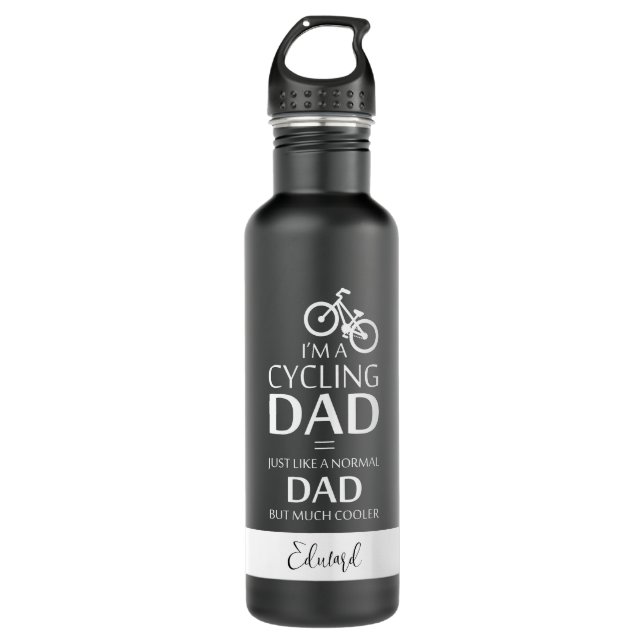 Ich bin ein Vater, der einfach Spaß macht, Schwarz Edelstahlflasche (Vorderseite)