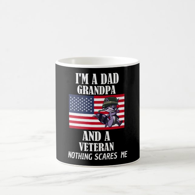 Ich bin ein Vater Großvater und ein Veteran nichts Kaffeetasse (Mittel)