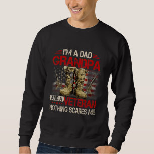 Ich bin ein Vater Opa und ein erfahrener amerikani Sweatshirt