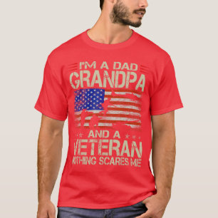Ich bin ein Vater, Opa und Veteran, lustiger Retro T-Shirt