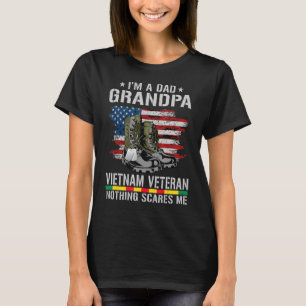 Ich bin ein Vater Opa und Vietnam Veteran American T-Shirt