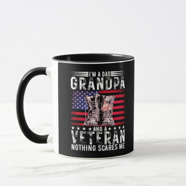 Ich bin ein Vater Opa Veteran Funny Veteran Rente Tasse (Links)