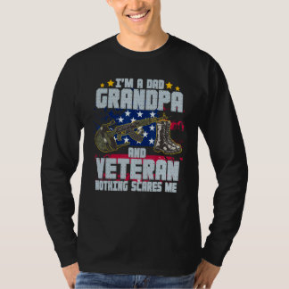 Ich bin ein Vater Opa Veteran Nichts kümmert mich T-Shirt