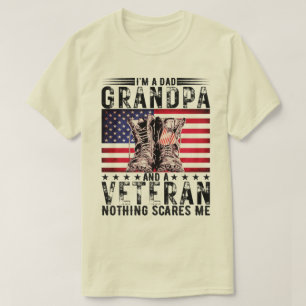 Ich bin ein Vater Opa Veteran Veteran Vathers Day T-Shirt