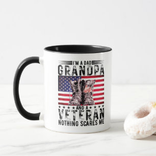 Ich bin ein Vater Opa Veteran Veteran Vathers Day Tasse