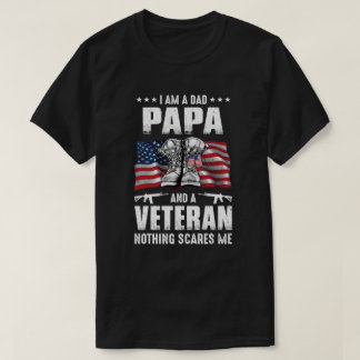 Ich bin ein Vater Papa und ein Veteran nichts mach T-Shirt
