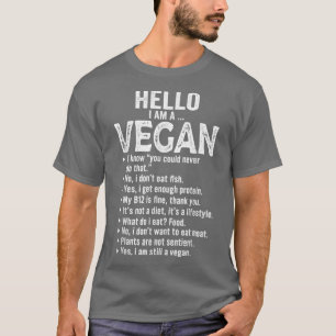 Ich bin ein Veganer Vegetarier-Veganismus Food Veg T-Shirt