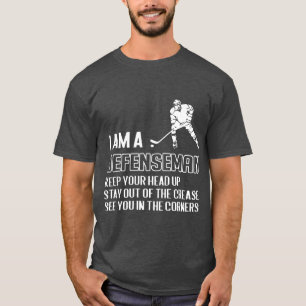 Ich bin ein Verteidiger Eishockeyspiel Retro Vinta T-Shirt