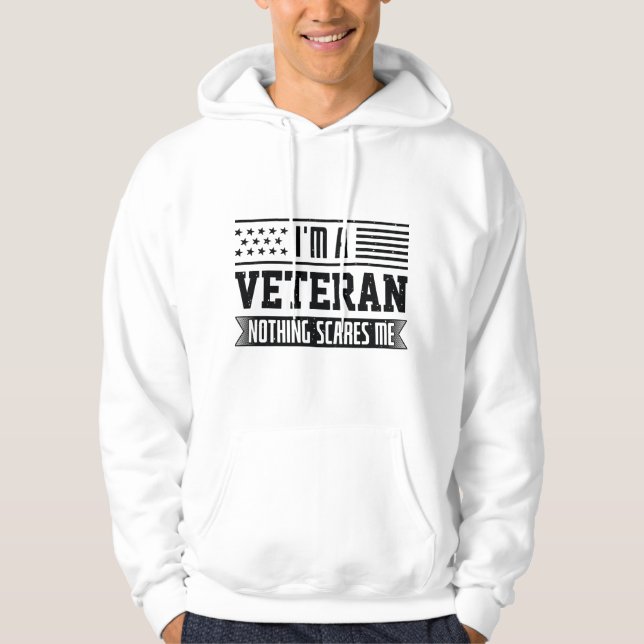 Ich bin ein Veteran, der nichts interessiert mich Hoodie (Vorderseite)