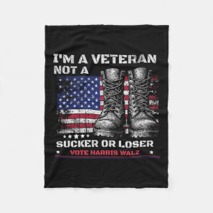 Ich bin ein Veteran, kein Trottel oder Verlierer H Fleecedecke