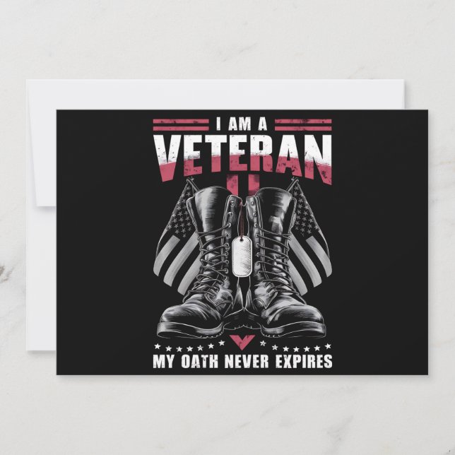 Ich bin ein Veteran, mein Tod vergeht nie den Vete Einladung (Vorderseite)