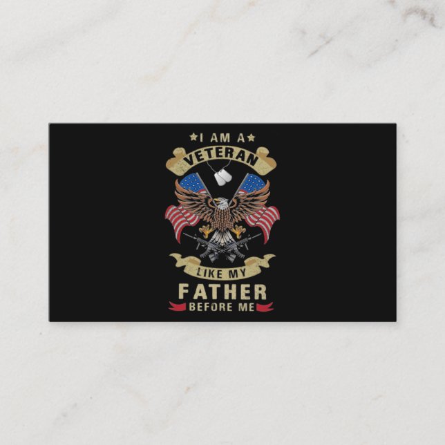 Ich bin ein Veteran wie mein Vater vor mir 1 Visitenkarte (Vorderseite)