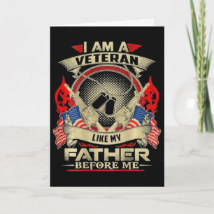 Ich bin ein Veteran wie mein Vater vor mir Design Karte