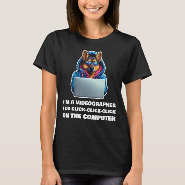 Ich bin ein Videographin Ich klicke auf "Auf die C T-Shirt (Vorderseite)