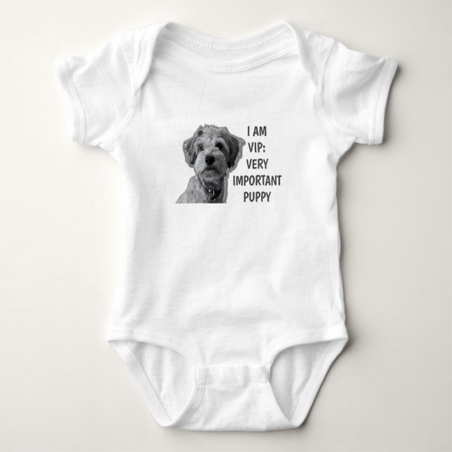 Ich bin ein VIP: Sehr wichtiger Welpe, niedlicher  Baby Strampler (Vorderseite)
