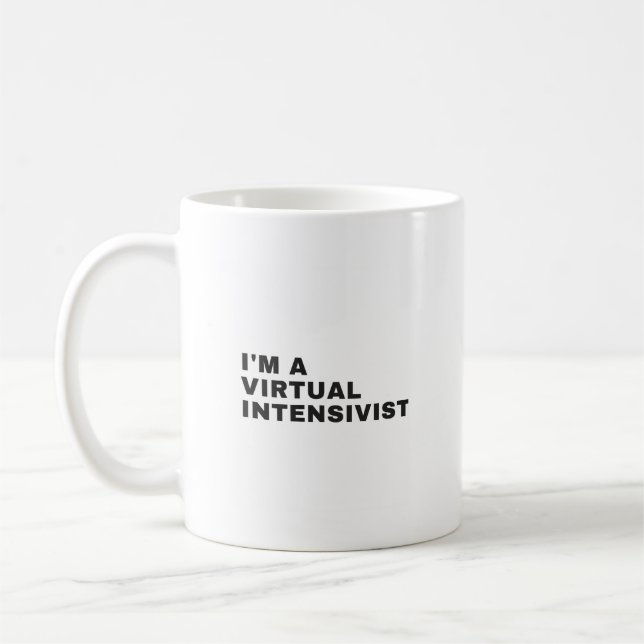 ICH BIN EIN VIRTUELLER INTENSIVIST KAFFEETASSE (Links)