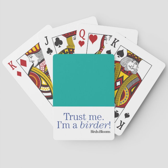 Ich bin ein Vogelbeobachter Spielkarten (Rückseite)