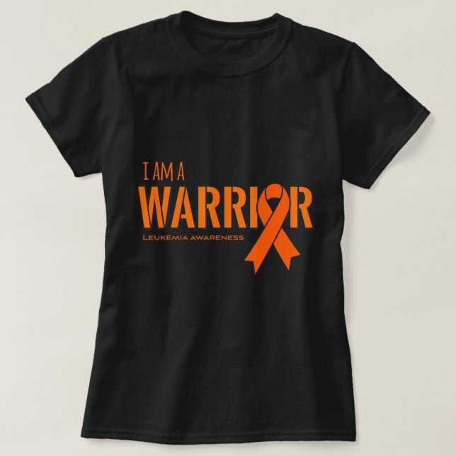 Ich bin ein Warrior Leukämie Krebs Bewusstsein T-Shirt (Design vorne)