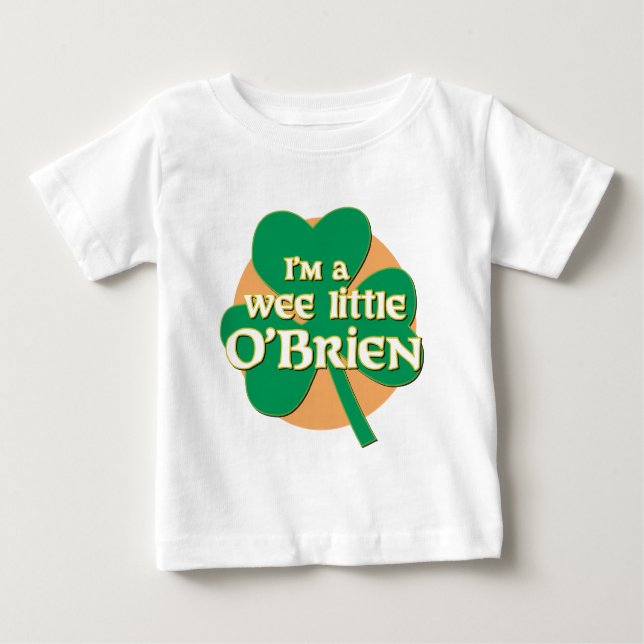 Ich bin ein Wee Little O'Brien Long Sleeve Säuglin Baby T-shirt (Vorderseite)