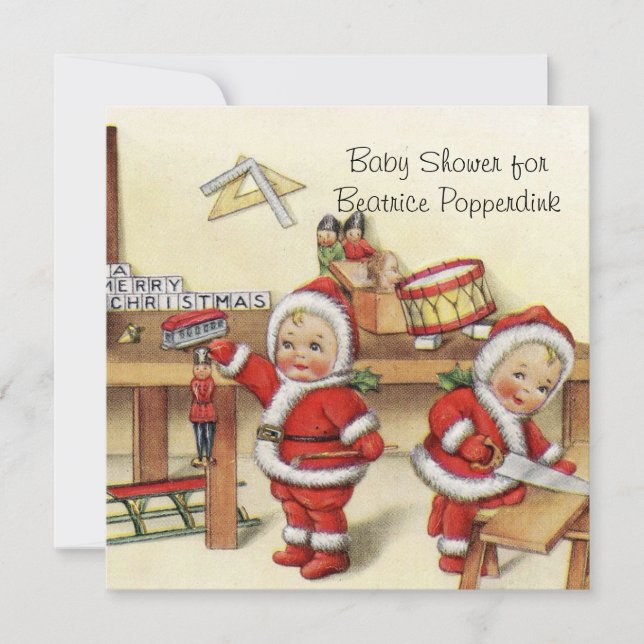 Ich bin ein Weihnachtsgeschenk Set, Duschzubehör Einladung (Vorderseite)