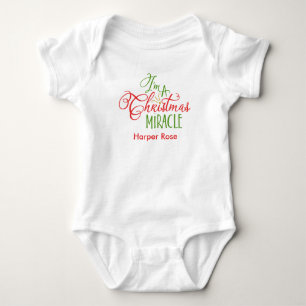 Ich bin ein Weihnachtswunder Baby Strampler