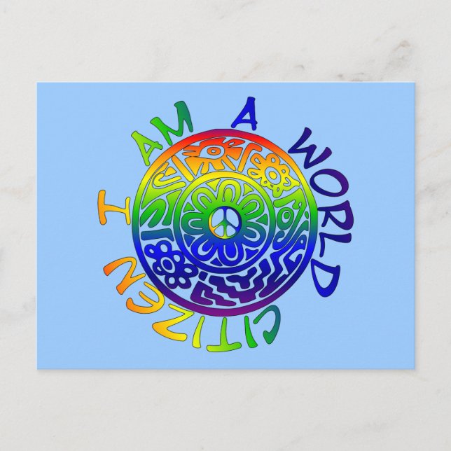 Ich bin ein Weltbürger Postkarte (Vorderseite)