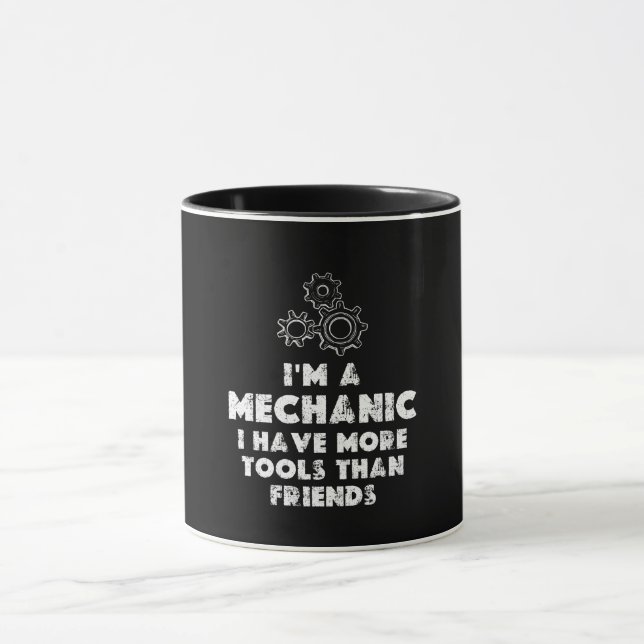 Ich bin ein witziges Mechaniker Tasse (Zentrum)