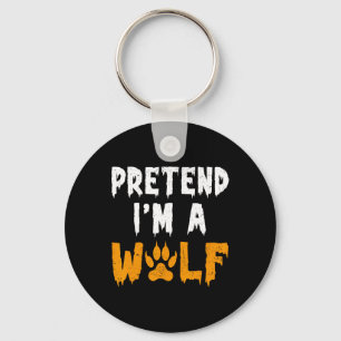 Ich bin ein Wolf Funny Lazy Halloween-Kostüm Schlüsselanhänger