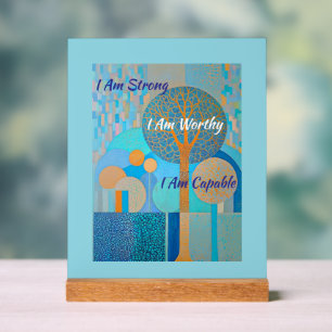 Ich bin ein Worthy-Acrylic-Zeichen Acrylschild