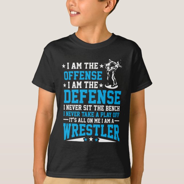 Ich bin ein Wrestler-Wrestling-Kampfmeister T-Shirt (Vorderseite)