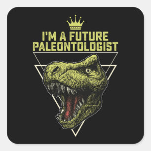 Ich bin ein zukünftiger Paläontologe Dinosaurier Quadratischer Aufkleber