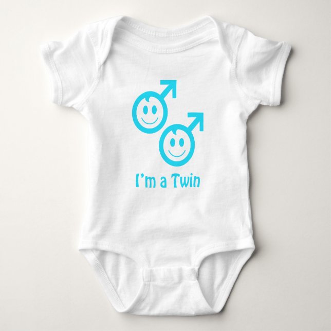 Ich bin ein Zwillingsjunge Baby Strampler (Vorderseite)