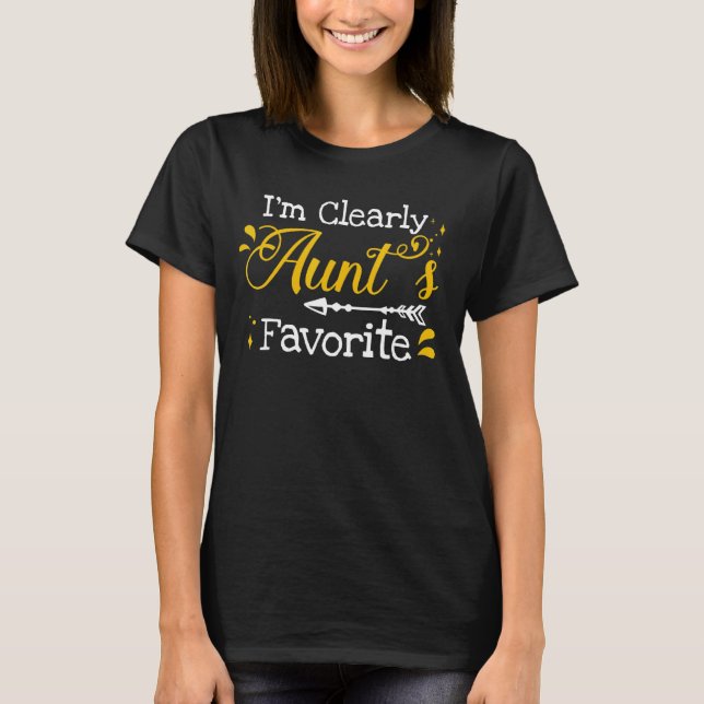 Ich bin eindeutig Tante's Lieblingsjunge Nephew Ni T-Shirt (Vorderseite)