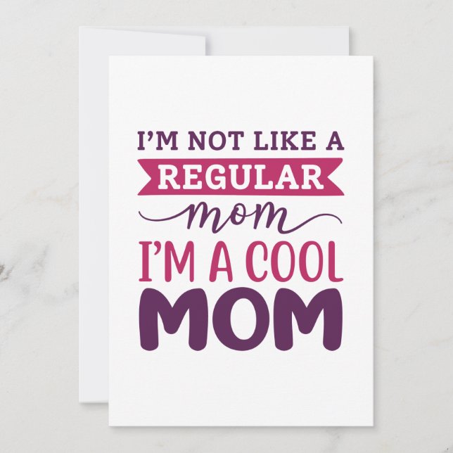 Ich bin eine Coole Mama Dankeskarte (Vorderseite)