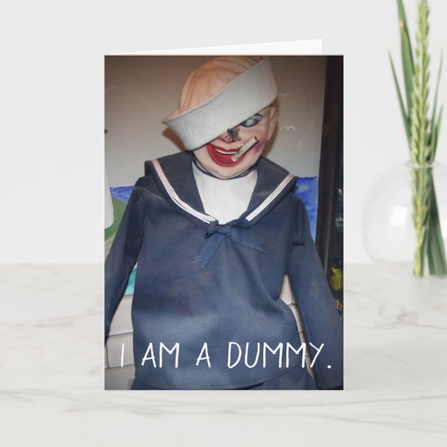 Ich bin eine Dummy und du hältst die Striche Perso Karte (Vorderseite)