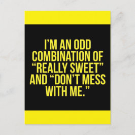 ICH BIN EINE EIGENE KOMBINATION AUS WIRKLICH SCHNE POSTKARTE