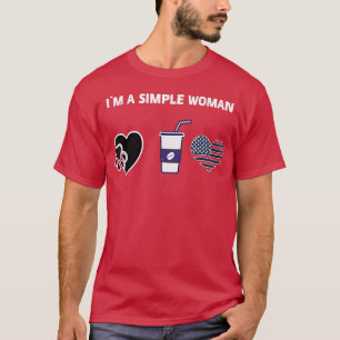 Ich bin eine einfache Liebe-Hund-Kaffeemaschine Bl T-Shirt