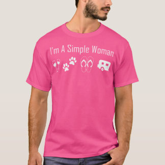 Ich bin eine einfache weibliche Liebe Wein Dreh Fl T-Shirt