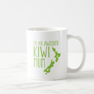 Ich bin eine fantastische KIWI-MAMA Neuseeland Kaffeetasse