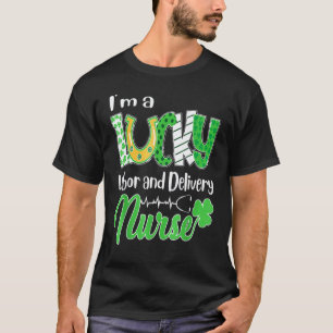 Ich bin eine glückliche Hebamme St Patricks D T-Shirt
