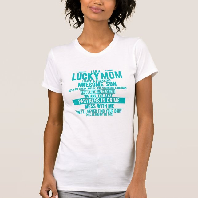 Ich bin eine glückliche Mama T-Shirt (Vorderseite)